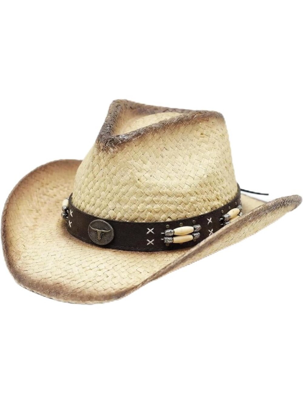 Men's Natural-02 Pull-On Lightweight Outdoor Wide Brim Shapeable Cowboy Hats